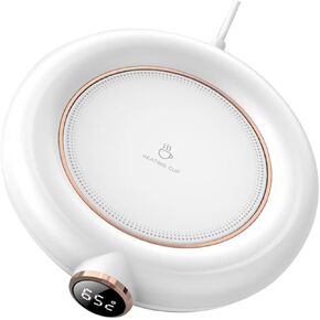 GLEAVI 1Pc USB Coffee Mug Warmer Pad Temperature Settings Heat Insulation Coaster for Milk Tea Cocoa Safe Automatic Shut Off for Home Office Travel Use