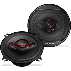 Pioneer TS-501M 4-Way Coaxial Car Audio Speakers (Pair) - 5-1/4" Round, 300 W Max Power, Black and Red