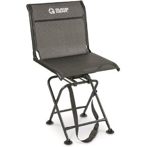 Guide Gear Big Boy Hunting Blind Chair, Portable Folding Seat for Shooting, Comfortable Spin Swivel, 500-lb. Capacity