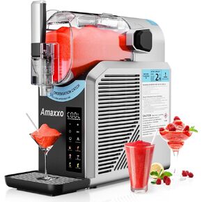 آلة Slushie للمنزل 15-60 دقيقة - صانع الآلات المسلح لا يحتاج الجليد إلى التنظيف الذاتي ، آلة المشروبات المجمدة ، 7 برامج محددة مسبقًا للمارغريتا ، فراب ، اللبن ، الصودا ، عصير الفاكهة