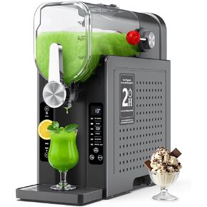 آلة Slushy for Home - Slushie Machine No ICE مطلوب مع 6 برامج مسبقة ، الآيس كريم ، مارغريتا ، فروب ، عصير ، صانع مشروبات متخصصة ، التنظيف الذاتي ، هدية للآباء