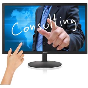 22inch Touch Screen Monitoring Surveillance LCD Display Security Camera Monitor CCTV Screen Multifunctional Interface HDMI, AV, BNC, VGA, USB, PC Input Computer Monitor 1920x1080 Full HD Resolution