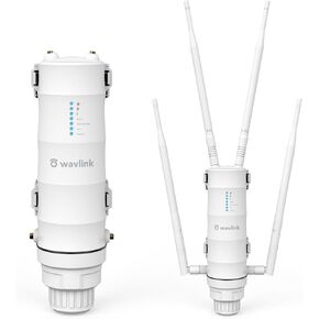 WAVLINK AC1200 Outdoor WiFi Extender with Gigabit Ports for High-Speed Wireless Internet, 4x7dBi Antennas, POE Powered, Weatherproof, Dual Band 2.4GHz & 5.8GHz, AP/Router/Repeater Mode Supported
