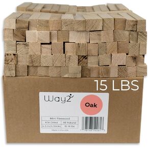 Pizza Oven Wood Kiln Dried Oak | 15-16 lbs | 4-5 inch Cooking Wood | Compatible with Solo Stove, Gozney & More | Mini Firewood for Fire Pits, Campfires, Smoking & Fire Starters