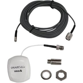 SRA-25 Sirius Satellite Radio Marine Antenna with 25 Cable, Low Profile Flush Mount Design with High Grade RG-174 Cable with TNC Connector and Straight SMB Connector, for RVs, Trucks, Boats