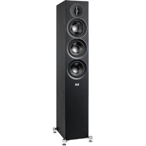 ELAC Debut 3.0 DF53-BK Floorstanding Speaker, Black Ash (Each) - 1" Aluminum Dome Tweeter, 5.25" Aramid Fiber Midrange & Dual 5.25" Aramid Fiber Woofers - 3-Way Bass Reflex - 38Hz to 38KHz Response