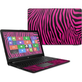 MightySkins Skin Compatible With HP 15t Laptop 15.6" (2017) - Pink Zebra | Protective, Durable, and Unique Vinyl Decal wrap cover | Easy To Apply, Remove, and Change Styles | Made in the USA