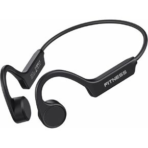 PSIER Bone Conduction Headphones, Bluetooth 5.3 Open Ear Headphones, 8H Playtimes Bone Conduction Earbuds with Mic, IPX6 Waterproof Running Headphones for Hiking, Cycling, Gym (Black)