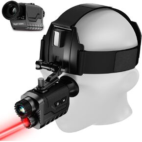 [2024 Upgrade] 4K Night Vision Monocular with Head Strap - | 1312 FT | 8X Magnification | Head Mounted | Dual IR 850