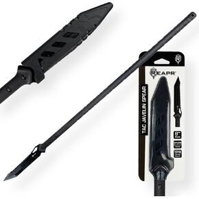 REEPR TAC Javelin Spear-44 ″ Spear مع 8 ″ شفرة من الفولاذ المقاوم للصدأ وعمود النايلون الألياف الزهاي