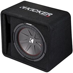 KICKER 43VCWR122 12" CompR Sub 2 Ohm Loaded Subwoofer Sub Box Enclosure (Renewed)