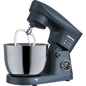 Gourmia 5 Quart Digital Electric Stand Mixer with Attachments, Bowl Shield, Dough Hook, Whisk and Beater - LED Display Timer - 10 Speed Kitchen Countertop Dough Maker Machine for Bread, Cake, Cookies