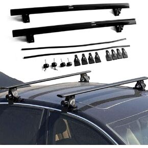 Roof Rail Aluminum Lockable Roof Rail Racks Cross Bars Crossbars Luggage Carrier for Lexus LBX 2024 2025 Black