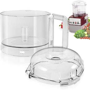 106458S Cutter Bowl Lid and 112203 Food Processor 3 Quart Clear Cutter Bowl for Robot Coupe R2B series #1-4 and R2N series #1-3