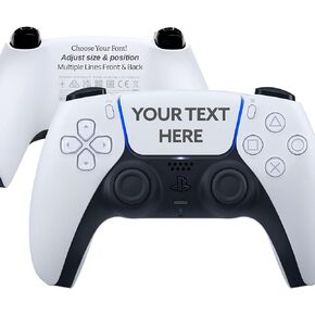 Sony Personalized PlayStation 5 DualSense Wireless Controller - ألوان وتصميمات محفورة مخصصة - أبيض