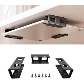 Under Desk Laptop Storage Mount, Metal Under Desk Device Holder with Anti-Scratch Silicone, for Devices Up to 1.2" MacBook, Mini (Black)