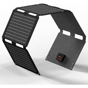 30 Watt Solar Panel, Portable Foldable Backpacking Solar Panel Charger with USB-A,USB-C & DC Output,IP67 Waterproof, Fast Charging for Cell Phone, Power Bank, iPad, Camping, Hiking, Outdoor