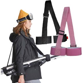 Ski Mate Carrier and Straps - 2/4PCS Skimate Shoulder Strap for Ski Equipment and Snowboard Binding With Ease