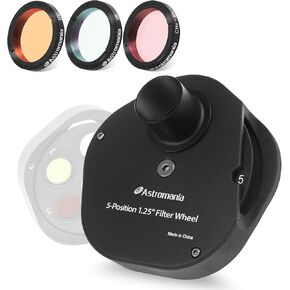 Astromania 1.25 بوصة مرشح التصوير الكوكبي المتخصصة مجموعة 3 قطع مع-1.25 "عجلة مرشح 5 موضع متعددة