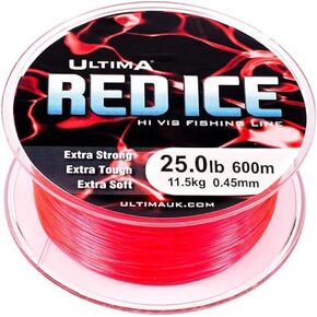 ULTIMA Red Ice Strong Hi Vis Sea Fishing Line