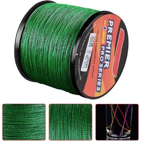 Fishing Line, Pe 4 Thread Fish Wire for Seawater (Green)