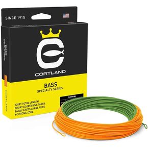 Cortland Specialty Bass Floating Fly Line, Lilly Green/Hot Orange