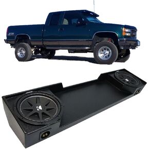 اتصال الصوت الأمريكي متوافق مع 1988-1998 GMC Sierra Ext Cab Kicker Comp C12 Dual 12 "المغلفة المغلفة - النهائي 2 أوم