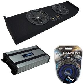 Audio Audio HA-A800.1 متوافق مع Ford F-150 Super Crew Truck 2009-2020 Class D AMP Mono 1600 W AMP Sub و 43C124-N 12 "Comp C12 150W RMS Subwoofer