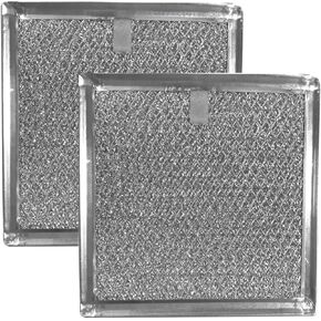 2 حزمة مرشحات الشحوم الشحوم من الألومنيوم لـ GE Microwave DVM7195EF1ES DVM7195EK1ES DVM7195EK2ES DVM7195EK3ES DVM7195EK4ES DVM7195FL1DS DVM7195FL2DS DVM7195SSS DVM7195SS DVM7195SK2SS DVM7195SK3SS