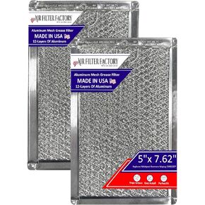 Air Filter Factory Replacement for Whirlpool Kenmore Maytag 53001357 Microwave Oven Aluminum Grease Filters 2-Pack