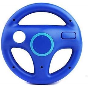 AMEEGO Dark Blue Steering Wheel Design Stand Mario Kart Racing Game Steering Wheel Stand for Wii Game Controller (Dark Blue)