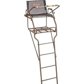 Guide Gear Ultra Comfort 18' Ladder Tree Stand for Hunting Climbing Hunt Seat, Hunting Gear Equipment Accessories Camo
