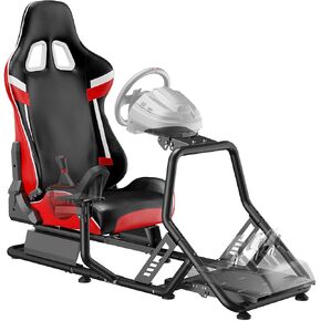 ARES WING Racing Simulator Cockpit with Monitor Mount and Seat, Formula and GT Sim Racing Cockpit Compatible with Fanatec, Thrustmaster, Logitech, Moza Racing Games on PS5, PS4, Xbox and PC