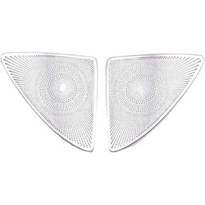 Fit for Benz S Class S320 S350 W222 Car Gate Door Loudspeaker Pad Audio Speaker Cover Trim Frame Sticker Accessories Door Audio Speaker Cover(Silver-01)