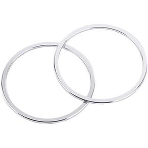 Car Door Audio Speaker Cover Trim Sticker Land Fit for Rover Range Evoque Convertible Ember Edition 2013-2017 Car Accessories Door Audio Speaker Cover(Silver)