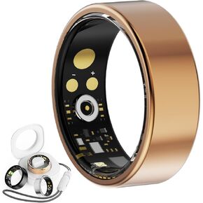 Smart Ring for Women Men, Fitness Tracker Ring with Sleep and Heart Rat Monitor, Health Ring with Steps, Distance & Calorie Count, IP68 Waterproof (Silver, 8#)