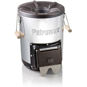 Petromax Rocket Compact Outdoor Stove with Cast Iron Cooking Surface, Self-Sufficient Camping Stove to Cook Over Fire