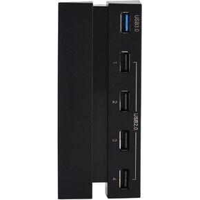 PS4 Slim Gaming Console Hub, 5 USB Port Hub for PS4 Slim High Speed 5-Port USB Hub 2.0 & 3.0 Expansion Hub Controller Adapter for PS4 Game Console