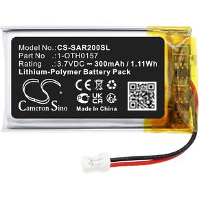 Replacement for Sam'son Micro AR2 Receiver Swar2 Airline Battery 300mAh/3.7V
