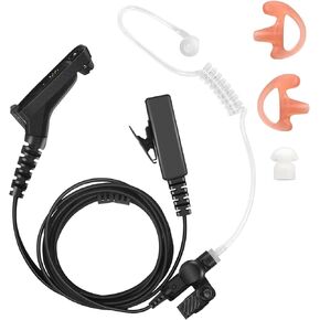 Radio Earpiec for Motorola Radios APX 6000 APX 7000 APX 4000 APX 8000 XPR 7580e XPR 7380e XPR 7550 XPR7350e, Surveillance Headset, APX 6000 Earpiece XPR 7550e Headset, Acoustic Tube and PTT Mic