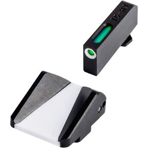 Truglo TFX Tritium & Fiber-Optic Xtreme Front & F.A.S.T. مجموعة مشهد المسدس الخلفي | مشاهد تكتيكية متوهجة مقاومة للصدمات متينة وليلا ، متوافقة مع مسدسات Glock