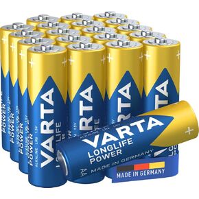 بطاريات Varta AA ، حزمة من 8 ، طاقة Longlife ، القلويات ، 1.5 فولت ، مناسبة للألعاب ، الماوس اللاسلكي ، المصابيح ، المصنوعة في ألمانيا