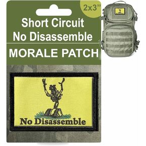 RedheadedTshirts - Short Circuit No Disassemble Funny Morale Patch - Tactical Patch for Military Gear, Backpacks, Operator Baseball Caps, Plate Carriers & Vests - Made in The USA - 2x3 Morale Patches