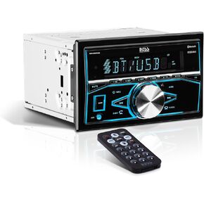 أنظمة الصوت Boss 820BRGB Stereo - Double DIN ، Bluetooth ، No CD DVD Player ، جهاز استقبال راديو AM/FM ، إضاءة متعددة الألوان ، جهاز التحكم عن بعد اللاسلكي ، AUX In ، USB