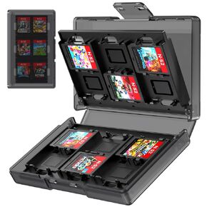 24 Switch 2 Game Card Case Holder Compatible with Nintendo Switch2/Switch/Switch OLED/Lite,24 Cartridge Slots Durable Hard Shell,Compact Travel & Home Storage Organizer,Anti-Crush Plastic Design
