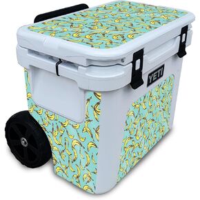 Glossy Glitter Cooler Skin Compatible with Yeti Roadie 32 Wheeled Cooler - Bananas - Premium 3M Vinyl Protective Wrap Decal Cover - Easy to Apply | Crafted in The USA by MightySkins