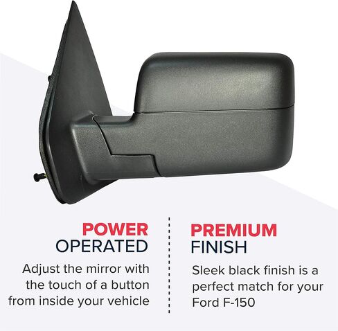 Dependable Direct Driver Side Left Mirror Non-Heated Power Remote for 2004-2008 Ford F-150 Parts Link # FO1320233 OEM # 8L3Z17683EA 4L3Z17683BAB 6L3Z17683BA in Kuwait