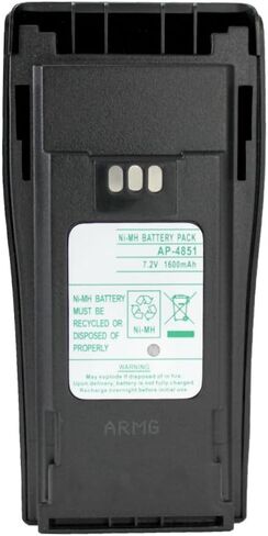 SEARTERPOWER® 7.2V 1800MAH NIMH بطارية لـ Motorola PMNN4000 ، PMNN4000C | متوافق مع GP68 ، GP-68 أجهزة الراديو ثنائية الاتجاه | حزمة بطارية معاد شحن OEM القابلة لإعادة الشحن in Kuwait