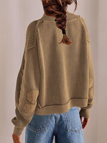 SENSERISE Womens Cardigan Sweaters Cable Knit Sweater Open Front Long Sleeve Chunky Cardigan Outerwear Coats(Army Greenish Khaki,S) in Saudi Arabia