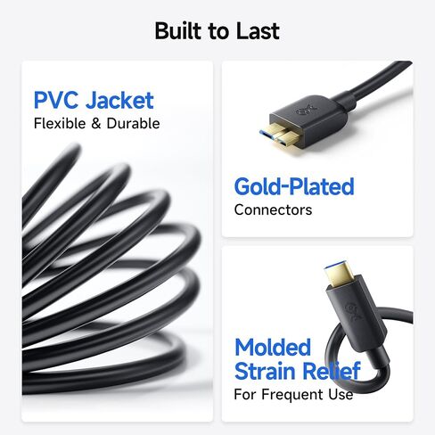 Cable Matters 10Gbps USB C to Micro USB 3.0 Cable, Micro B to USBC, 1ft in Saudi Arabia